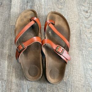 Time and Tru Women's Sandals in Brown and Tan